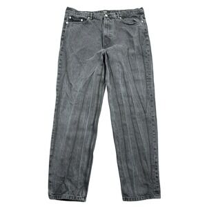 A.P.C. Martin Jeans Mens 36x31 Black Gray Faded Wash Straight Leg Denim
